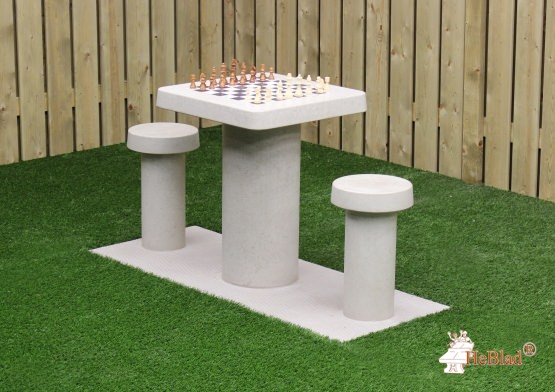 Verbieden financieel baan Betonnen schaaktafel beton naturel voor 2 personen - HeBlad